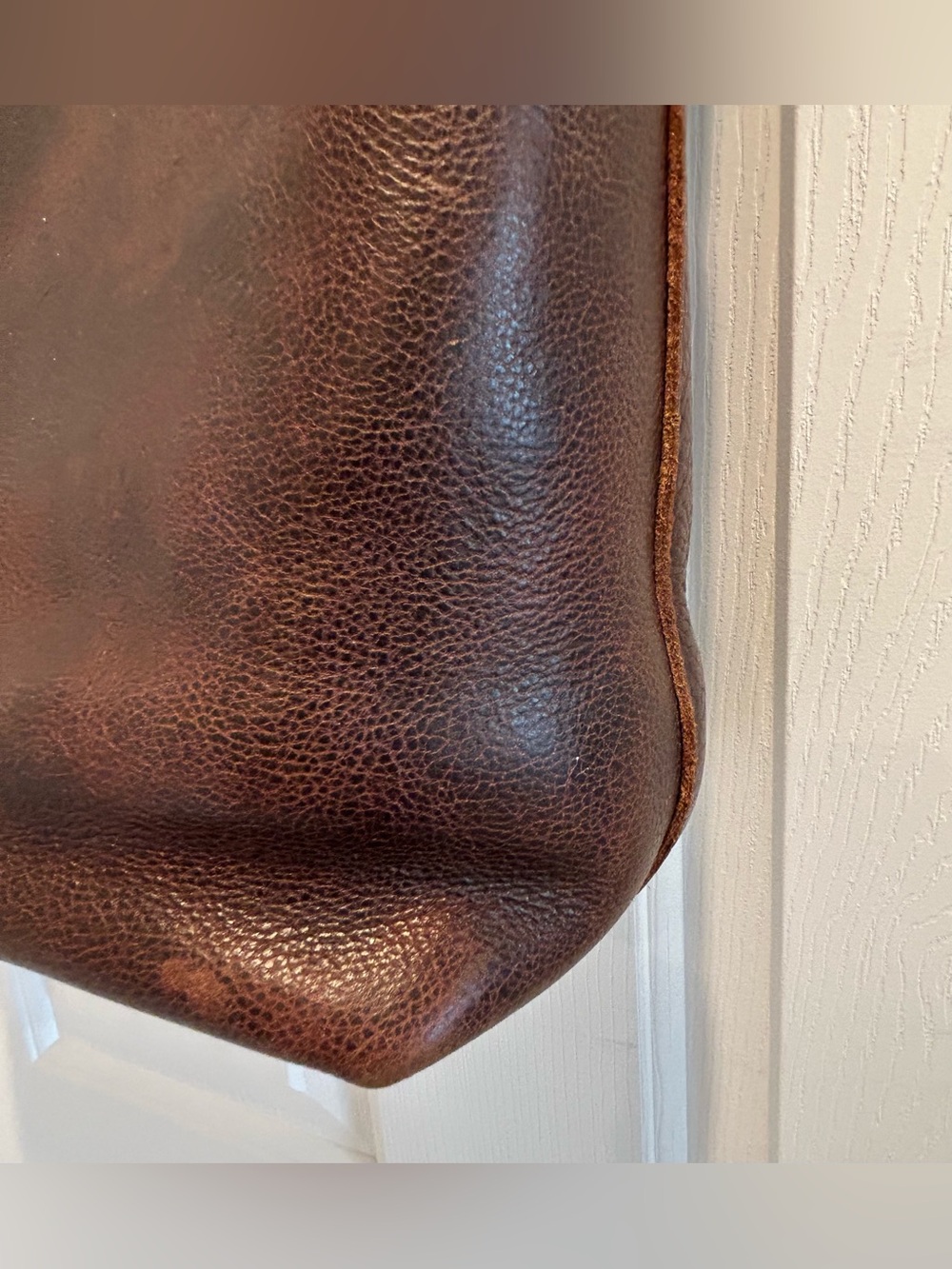 Portland Leather Goods Crossbody Tote in Cold Brew pebbled leather - Picture 5 of 16